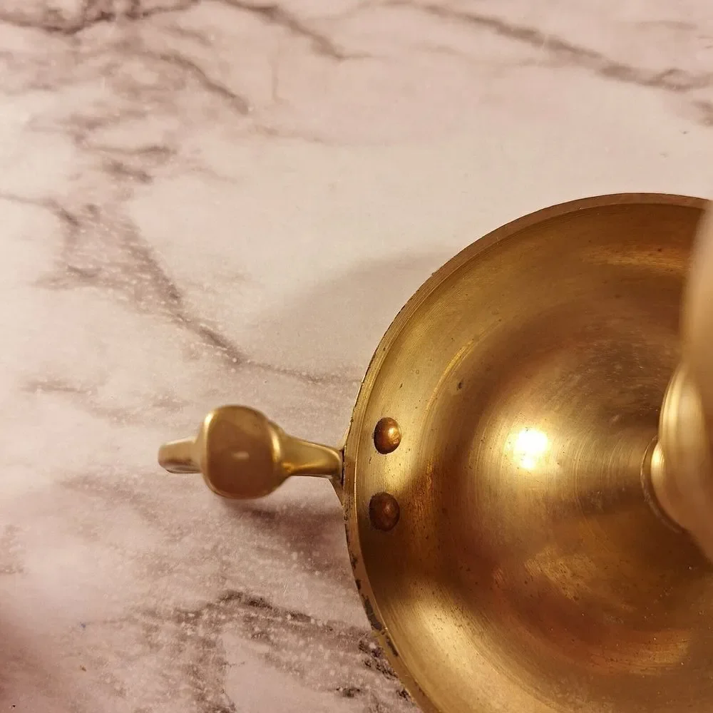 Vintage Mid 20th Century Brass‎ Candle Holder 3.5